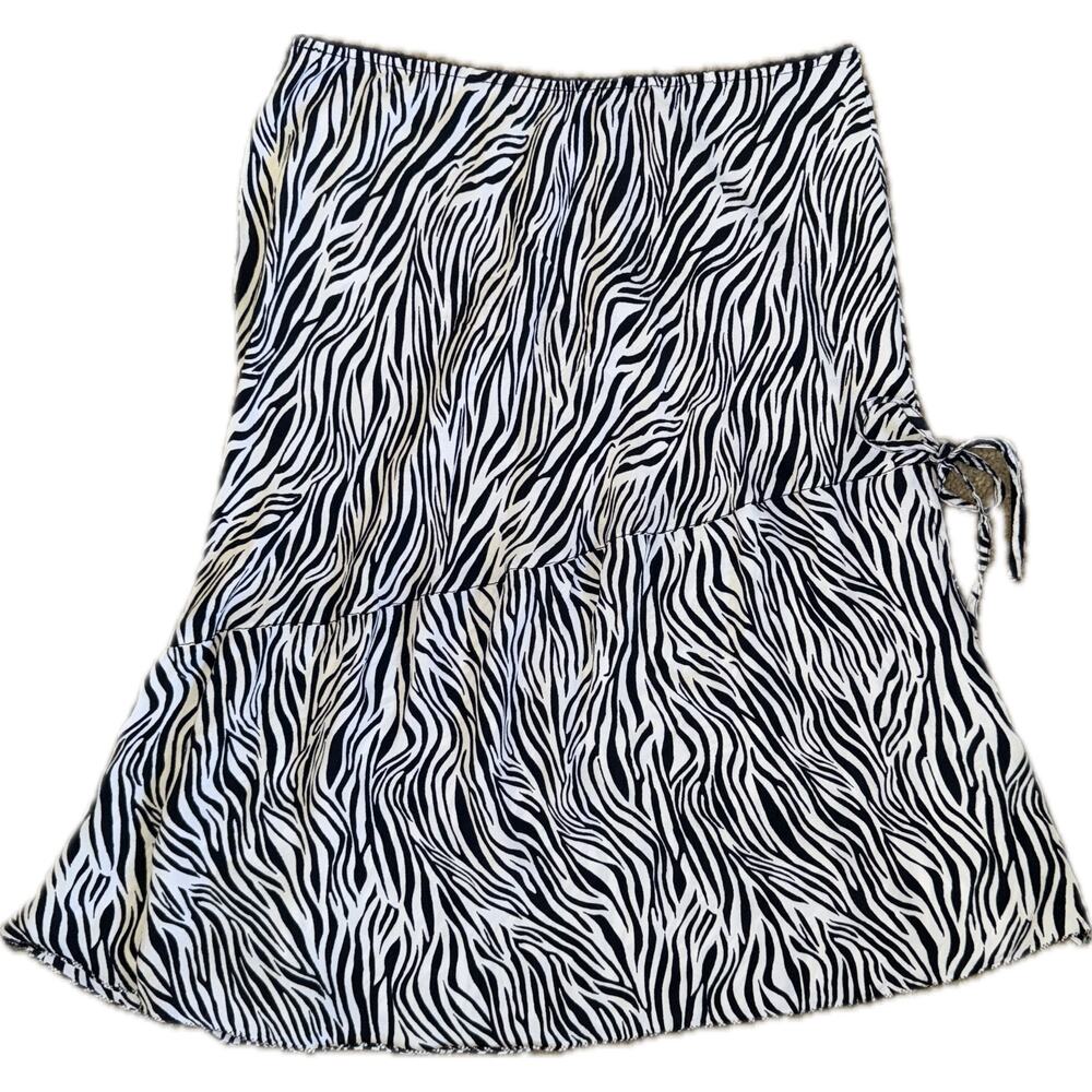 vintage y2k zebra midi skirt - new identity